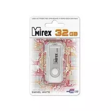 Накопитель USB 2.0 32GB Mirex SWIVEL 13600-FMUSWT32 белый (ecopack)
