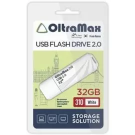 Накопитель USB 2.0 32GB OltraMax OM-32GB-310-White 310, белый