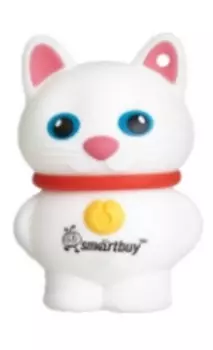 Накопитель USB 2.0 32GB SmartBuy SB32GBCatW Wild series Котёнок белый