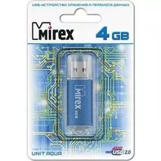 Накопитель USB 2.0 4GB Mirex UNIT 13600-FMUAQU04 голубой (ecopack)