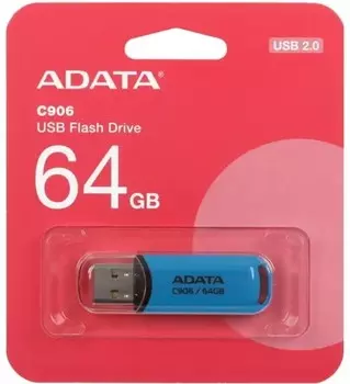 Накопитель USB 2.0 64GB ADATA C906 Синий