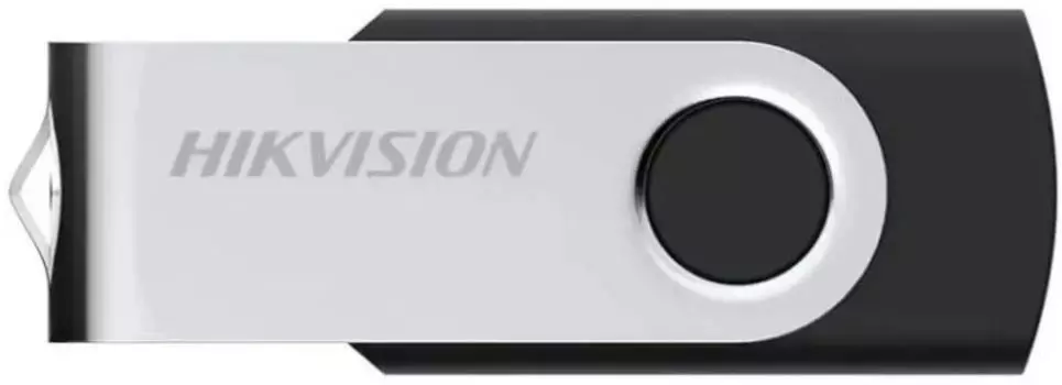 Накопитель USB 2.0 64GB HIKVISION HS-USB-M200S/64G M200, брелок для переноса данных, серебристый/чёрный