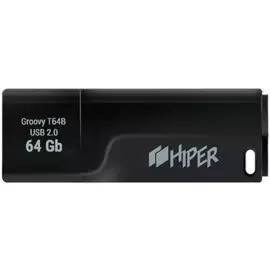 Накопитель USB 2.0 64GB HIPER Groovy T64 HI-USB264GBTB чёрный
