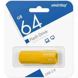 Накопитель USB 2.0 64GB SmartBuy SB64GBCLU-Y Clue, жёлтый