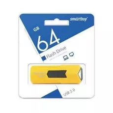 Накопитель USB 2.0 64GB SmartBuy SB64GBST-Y Stream жёлтый