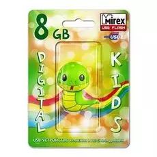 Накопитель USB 2.0 8GB Mirex Snake 13600-KIDSNG08 green (ecopack)