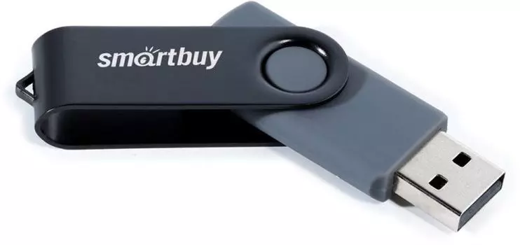 Накопитель USB 2.0 8GB SmartBuy SB008GB2TWK Twist чёрный