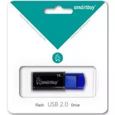 Накопитель USB 2.0 8GB SmartBuy SB8GBCL-B Click синий/черный