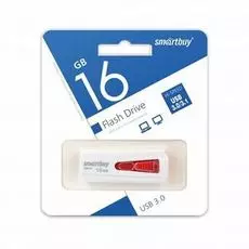 Накопитель USB 3.0 16GB SmartBuy SB16GBIR-W3 Iron белый/красный
