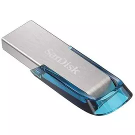 Накопитель USB 3.0 32GB SanDisk Ultra Flair SDCZ73-032G-G46B серебристый/голубой