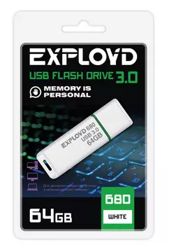Накопитель USB 3.0 64GB Exployd EX-64GB-680-White 680 белый