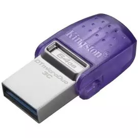 Накопитель USB 3.0 64GB Kingston DTDUO3CG3/64GB фиолетовый