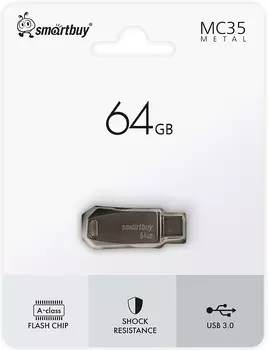 Накопитель USB 3.0 64GB SmartBuy MC35 Type-C/Type-A