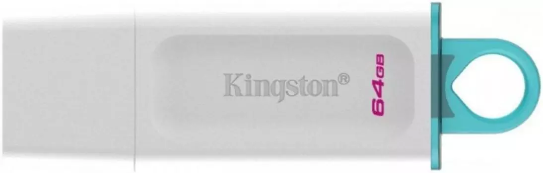 Накопитель USB 3.2 64GB Kingston KC-U2G64-5R DataTraveler Exodia, белый/бирюзовый