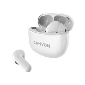 Наушники беспроводные Canyon TWS-5 Bluetooth: 5.3, 20-20 кГц, 32 ОМ, 2*40 мАч, 500 мАч, USB-C, IP33, white