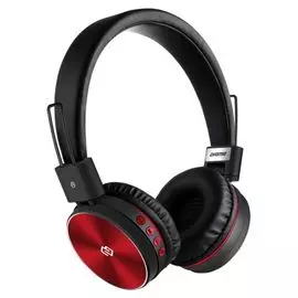 Наушники беспроводные Digma BT-12 L200BT RED/BLACK красные/черные, bluetooth