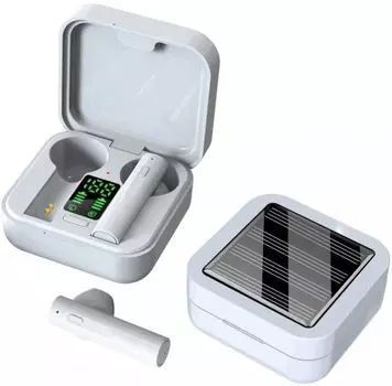 Наушники беспроводные More Choice BW41S Smart вкладыши с солнечной батареей TWS White