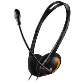 Наушники Canyon HS-01 black/orange, cable length 1.8m