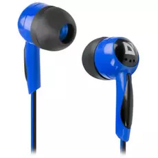 Наушники Defender Basic 604 63608 черный/голубой