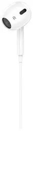 Наушники Hoco M1 Max 6931474754684 пластик, микрофон, кнопка ответа, регулятор громкости, кабель 8 pin, 1.2м, цвет: белый (1/32/192)