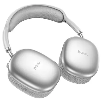 Наушники Hoco W35 Air Triumph 6942007616348 bluetooth 5.3, AUX, цвет: серебряный (1/40)
