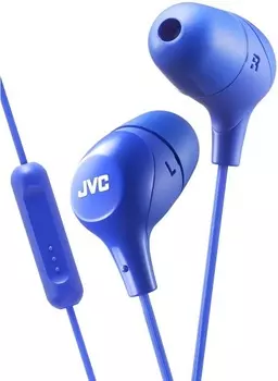 Наушники JVC HA-FX38M-A-E Marshmallow внутриканальные, проводные, встроенный микрофон, ПДУ, синие
