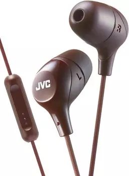 Наушники JVC HA-FX38M-T-E Marshmallow внутриканальные, проводные, встроенный микрофон, ПДУ, коричневые