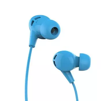 Наушники Orico SOUNDPLUS RP1 вакуумные, микрофон, 110 дБ, 16 Ом, 3.5 мм, 1.2 м, голубые