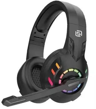 Наушники с микрофоном Oklick HS-L420G 1939799 черные, 1.5м, накладные, BT, USB Type-C, оголовье