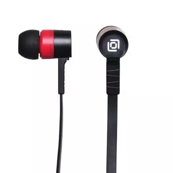 Наушники с микрофоном Oklick HS-S-220 374415 черно-красные, 1.1м, проводные, в ушной раковине