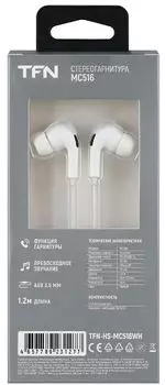 Наушники TFN MC516 white
