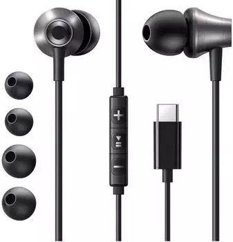 Наушники UGREEN EP105 In-Ear Earphones Type-C, цвет: черный
