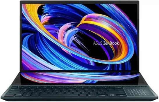 Ноутбук ASUS ZenBook Pro Duo UX582HS-H2034W 90NB0V21-M000Y0 i7 11800H/32GB/1TB SSD/15.6" OLED/RTX3080 8GB/noDVD/cam/BT/WiFi/Win10Home/blue