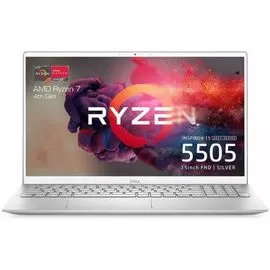Ноутбук Dell Inspiron 5505 Ryzen 7 4700U/8GB/512GB SSD/15.6" FHD/Radeon Graphics/WiFi/BT/cam/Win10Home/platnum silver