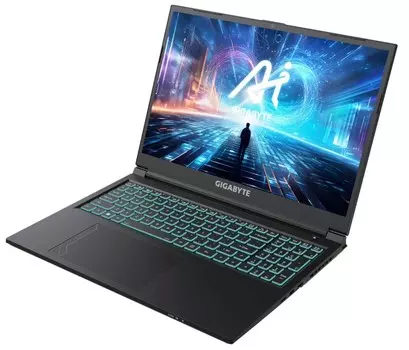 Ноутбук GIGABYTE G6 KF MF-H2KZ894KD i7-13620H/16GB/1TB SSD/RTX4050 6Gb/16"/IPS/FHD+/165Hz/NoOS/black