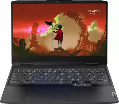 Ноутбук Lenovo IdeaPad Gaming 3 15ARH7 82SB000HRK Ryzen 5 6600H/16GB/512GB SSD/noDVD/GeForce RTX3050Ti(4GB)/15.6" FHD/Cam/BT/WiFi/noOS/RU KBD/onyx gre