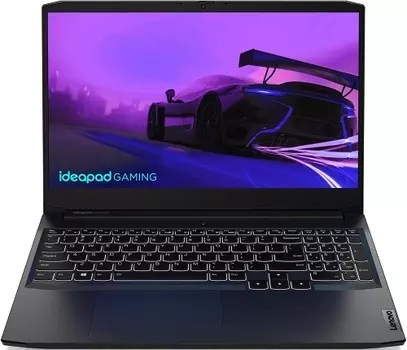 Ноутбук Lenovo IdeaPad Gaming 3 15IHU6 82K1015URK i7-11370H/16GB/512GB SSD/noDVD/GeForce RTX3050(4GB)/15.6" FHD/Cam/BT/WiFi/black/noOS/RU KBD