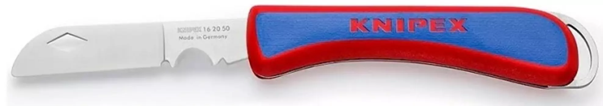 Нож Knipex KN-162050SB электрика складной длина лезвия 80мм L-120мм рукоятка из ударопрочного пластика