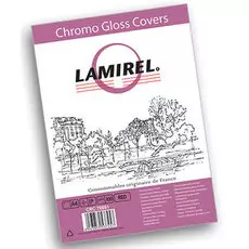 Обложка Fellowes LA-78691 Lamirel Chromolux A4, картонные, глянцевые, красный, 230г/м, 100шт