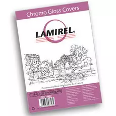 Обложка Fellowes LA-78692 Lamirel Chromolux A4, картонные, глянцевые, черный, 230г/м, 100шт