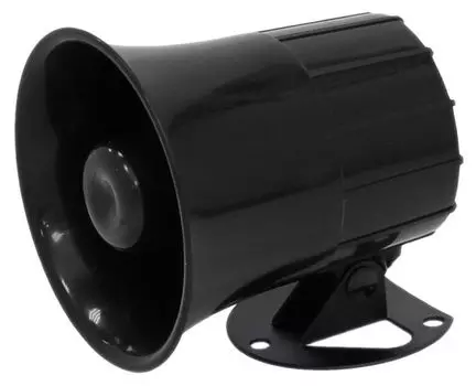 Оповещатель Smartec ST-AA211S-BK звуковой (сирена) компактная рупорная черная, 110 дб, 12 В (DC)