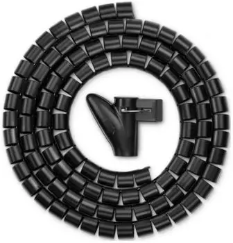 Органайзер кабельный Buro BU-CABORG-2X300 Spiral Hose 20x3000mm Black (2052616)