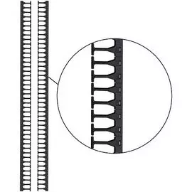 Органайзер Lanmaster LAN-DC-CB-42Ux8-PF/L 42U с пальцами глубиной 169 мм, для шкафов DCS шириной 800 мм, 2 шт. в компл., черная