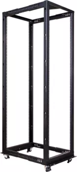 Открытая стойка двухрамная 19, 42U TWT TWT-RACK2-42U-LT-ADJ облегченная, с регулируемой глубиной (560-1020 мм), черная