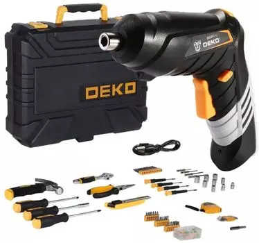 Отвертка DEKO 063-4153 аккум. DKS4FU-Li аккум. патрон:Шестигранник 6.35 мм (1/4) (кейс в комплекте)