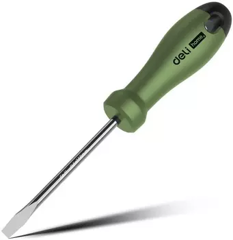 Отвертка Deli HT1106L шлицевая Home Series Green 6x150мм