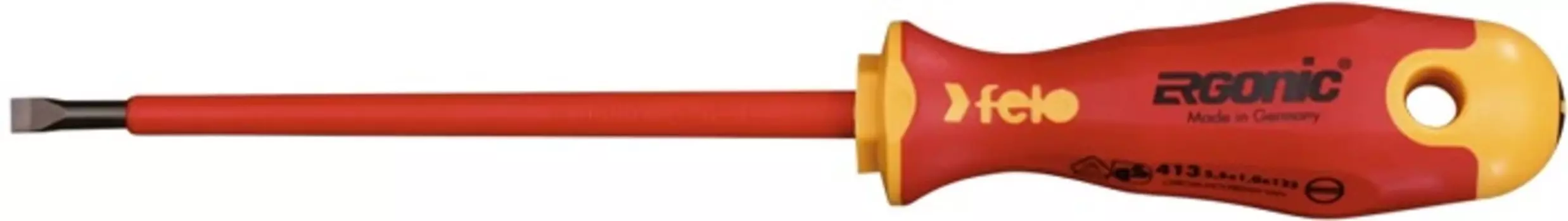 Отвертка диэлектрическая Felo 41305590 Ergonic плоская шлицевая 5,5X1,0X125