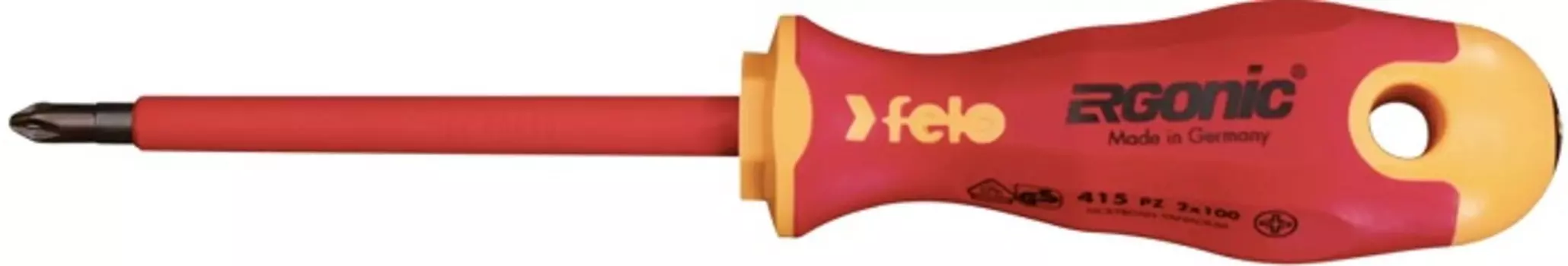 Отвертка диэлектрическая Felo 41520390 Ergonic крестовая PZ 2X100