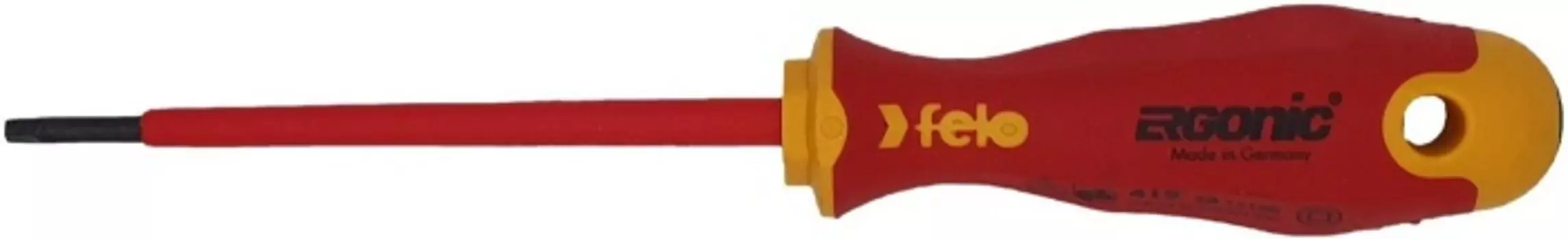 Отвертка диэлектрическая Felo 41910090 Ergonic квадрат SQ 1X100