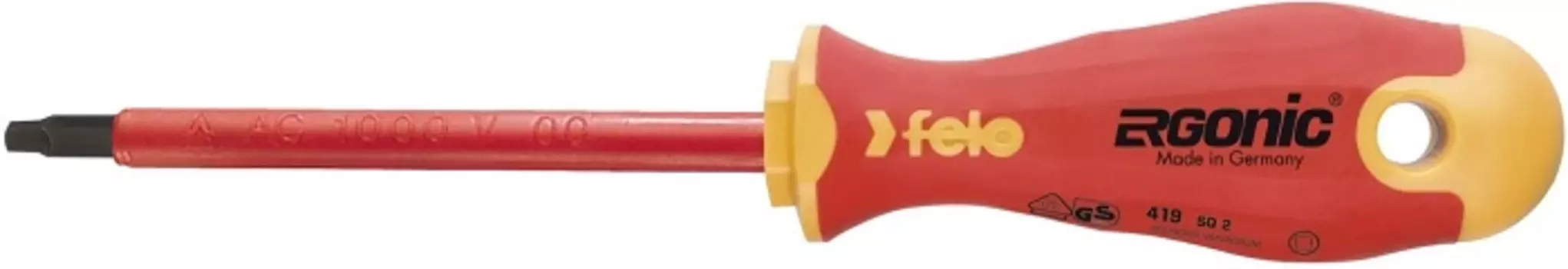 Отвертка диэлектрическая Felo 41920090 Ergonic квадрат SQ 2X100